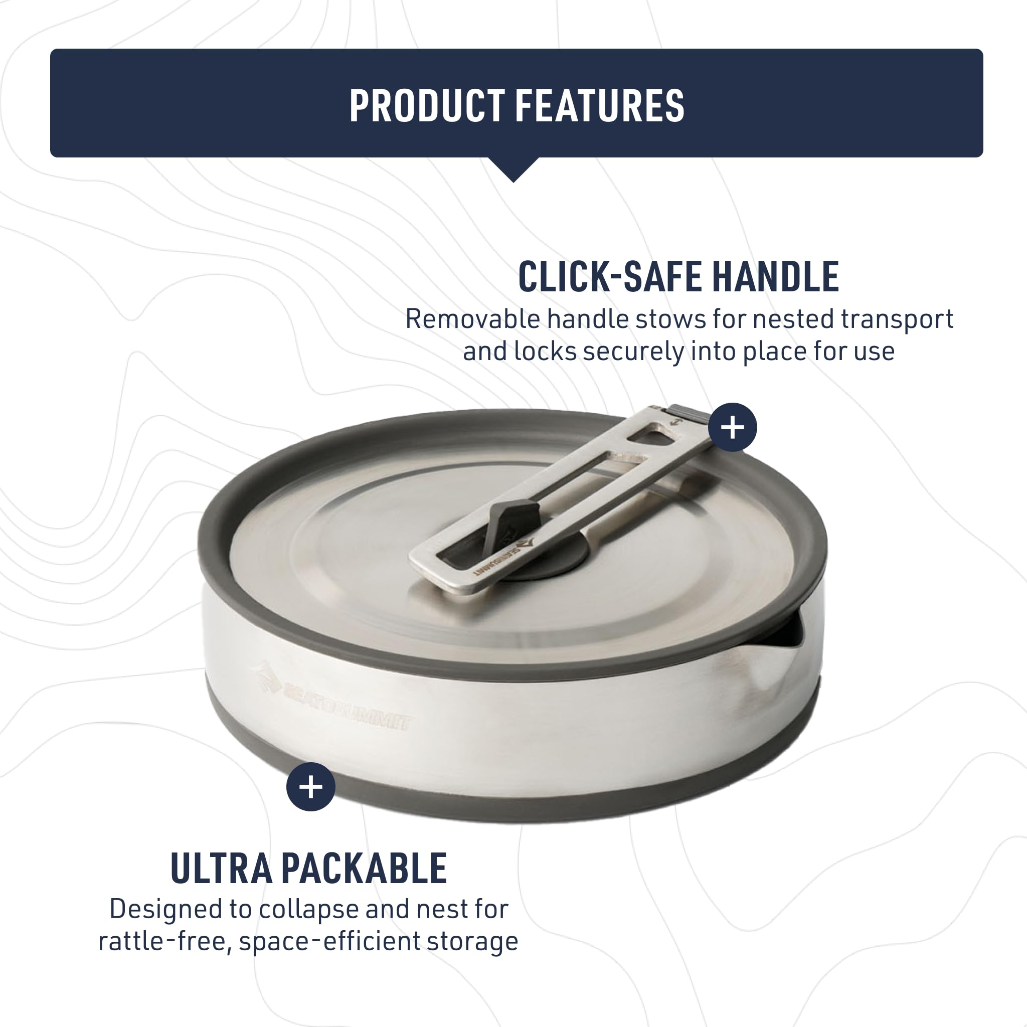 Sea to Summit Detour Stainless Steel Collapsible Pouring Pot, 1.8 Liters - Image 3