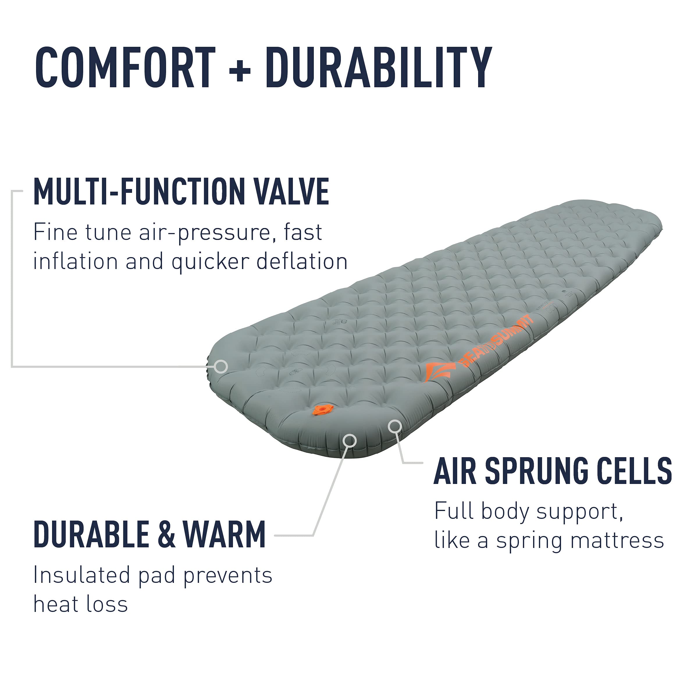 Sea to Summit Ether Light XT Extra-Thick Insulated Sleeping Pad, Tapered - Small (66 x 21.5 x 4 inches) - Image 5